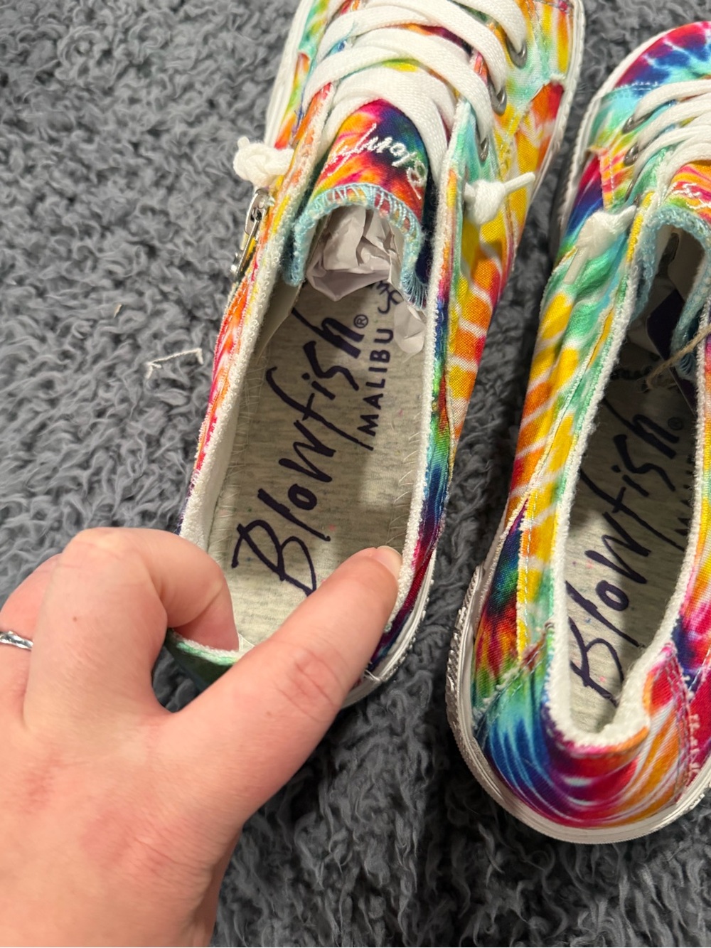 Women's Tie-Dye Canvas Sneakers - Rainbow - Picture 2 of 5